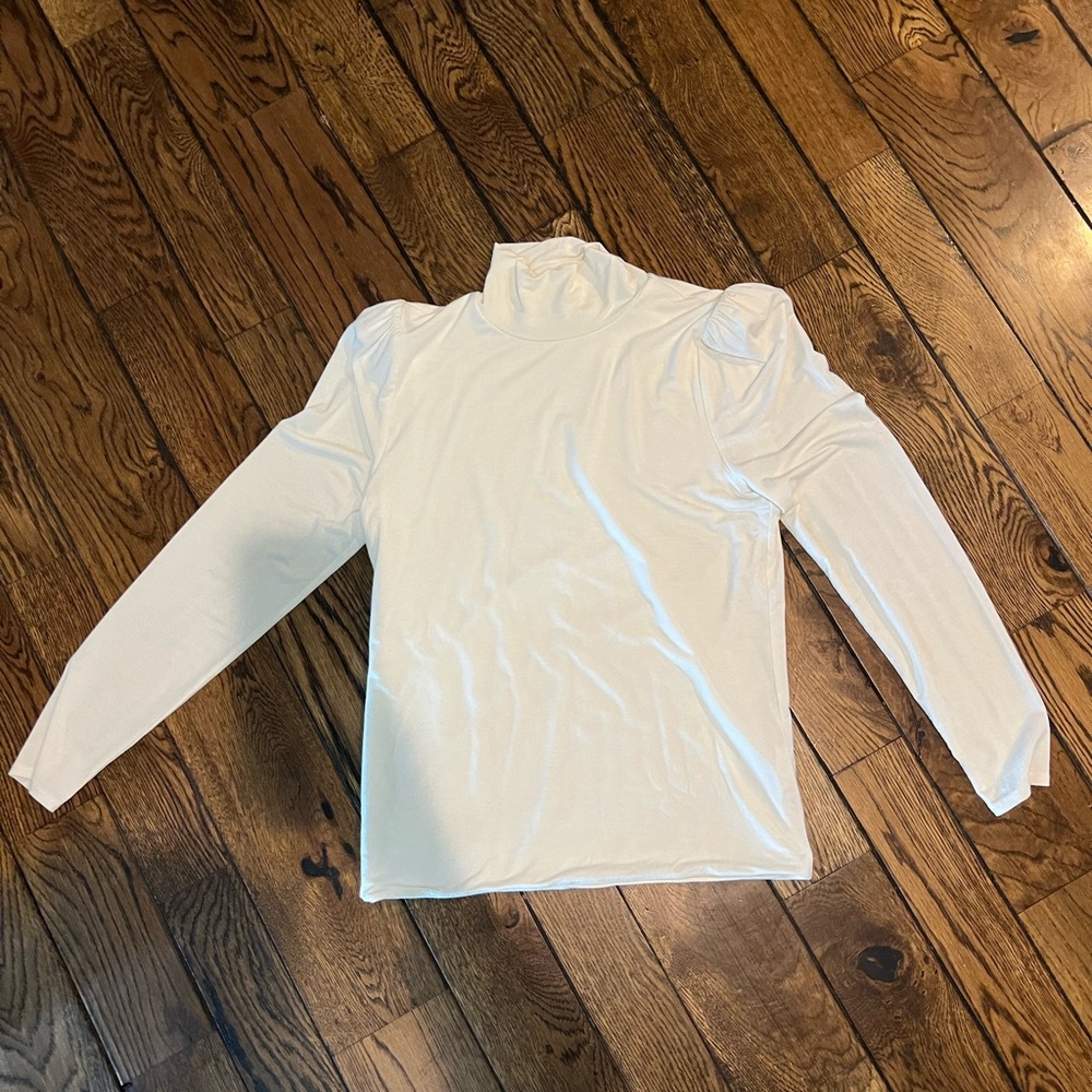 JCrew ruched shoulders top
